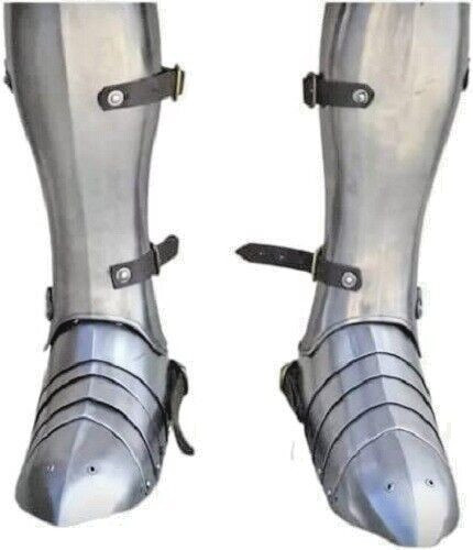 Medieval greaves with shoes - greaves,