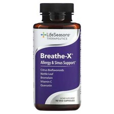 2 X LifeSeasons, Breathe-X, Supporto Allergie e Sinusali, 90 Capsule Vegetariane