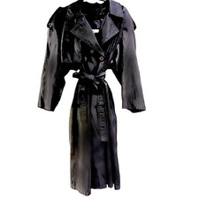 🧥🌧️ Trench coat BREM RAINWEAR vintage anni 80/90 nero con cintura | taglie forti 3X