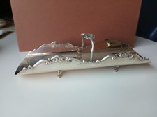 Porta grissini/tovaglioli d'epoca - argento 800 - finemente cesellato