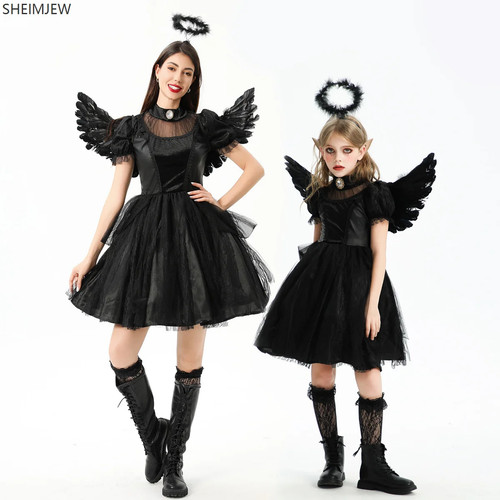 Costume cosplay angelo nero