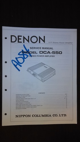 Denon dca 550 manuale - denon,
