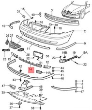 SAAB 9-5 GRIGLIA INFERIORE PARAURTI ANTERIORE OEM 5142443
