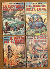 Emilio Salgari Ed.Sonzogno 1940 lotto n° 4 Racconti illustrati n°44-46-47-49