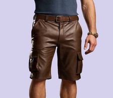 Pantaloncini cargo in vera