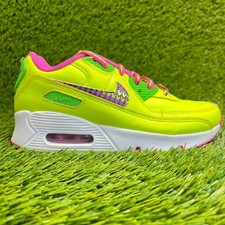 Scarpe da corsa sportive Nike Air Max 90 LTR da bambina taglia 2 anni Volt rosa sneakers