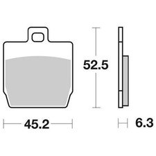 COPPIA PASTIGLIE FRENO SBS 145HF per QUADRO Qooder 4 400 2019-2020