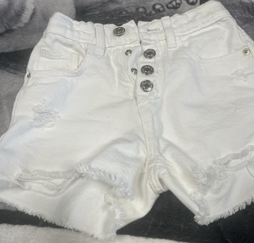 Zara pantaloncino denim bianco