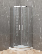 Box doccia cabina semicircolare 80x80 trasparente 6mm h195