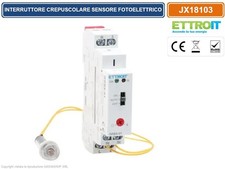 INTERRUTTORE CREPUSCOLARE SU GUIDA DIN CON SENSORE FOTOELETTRICO AC 220V 16A