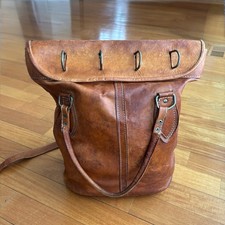 Borsa vintage in pelle marrone