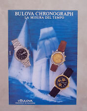 D966 - Advertising Pubblicità -1987- BULOVA OROLOGI CRONOGRAFI DA COLLEZIONE