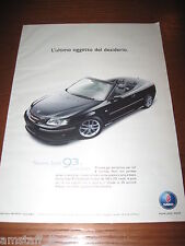 *AM25=SAAB 93 CABRIOLET=PUBBLICITA'=ADVERTISING=WERBUNG=COUPURE=