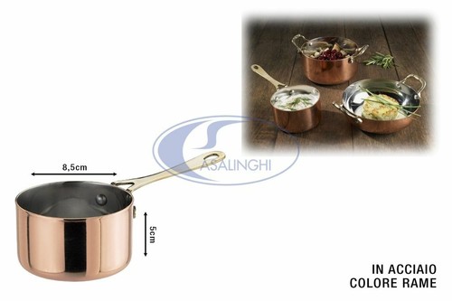 Casseruola acciaio colore rame - acciaio,