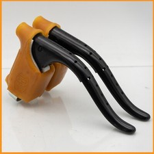 NOS UNIVERSAL mod. 125 BRAKE LEVERS 70S VINTAGE BLACK OLD ROAD BIKE gum hoods
