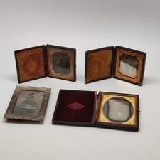 Lotto di 4 dagherrotipi con cornice periodo metà 800