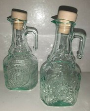 Lotto 2 bottiglie vetro sole luna olio aceto limoncello liquore fatto in casa