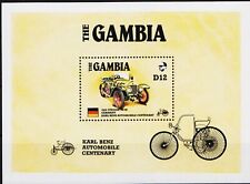 Gambia 1986 Auto d'epoca,Benz 100°, Trasporti,Motori,Motori,Bandiera m/s MNH
