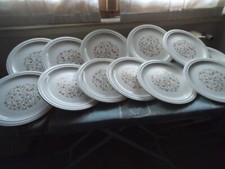 SERVIZIO PIATTI TONDI DA CUCINA IN CERAMICA CON DECORAZIONE FLOREALE 