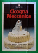 MANIFESTO 4F CICOGNA MECCANICA ABITO DA SPOSA MATRIMONIO TORTA NUNZIALE A03