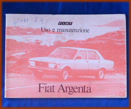 Fiat argenta libretto uso - fiat,