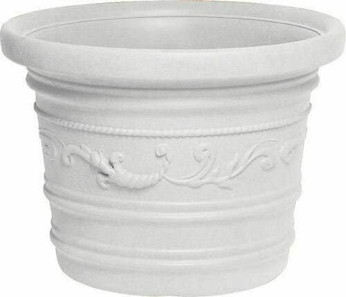 Fioriera vaso tondo resina - tondo,