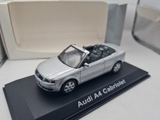 Norev 1:43 Audi A4 Cabrio 2002 argento nuovo con scatola originale Audi pubblicità 