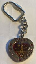 Portachiavi Girevole Forma Di Cuore Parigi Paris Mon Amour Vintage Souvenir