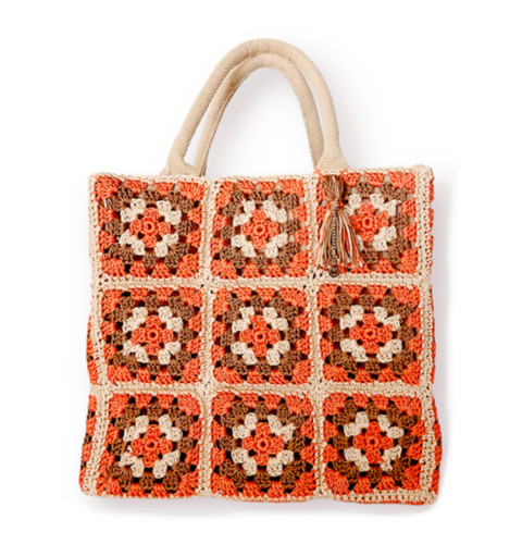 Borsa granny uncinetto beige - granny,