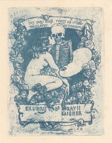 Exlibris bookplate radierung - exlibris,