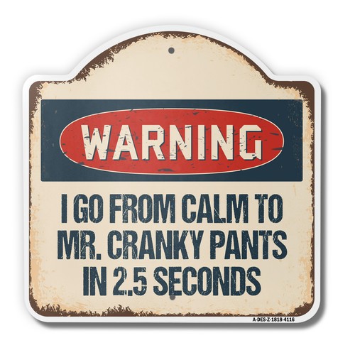 Cranky pants insegna - mr.,
