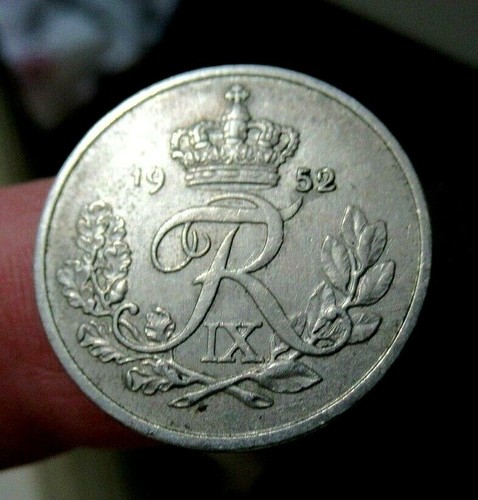 Moneta danese 1952 ore - moneta,