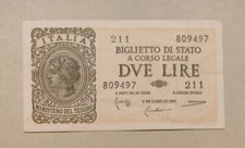 2 LIRE BIGLIETTO DI STATO