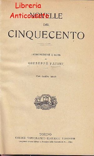Novelle del cinquecento 1930 - novelle,