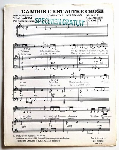 Partition vintage sheet - , music
