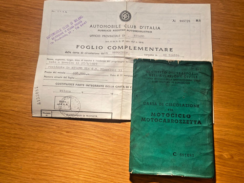 Libretto circolazione con
