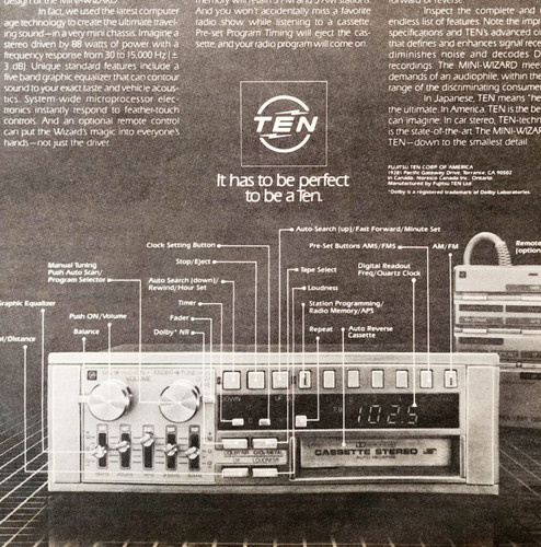 Fujitsu ten mini - ten, tape