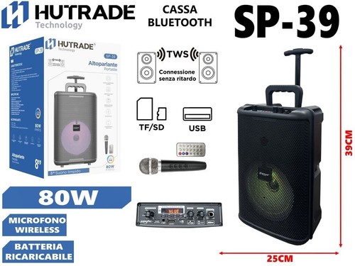 Cassa amplificata 80w - amplificata, sp-39