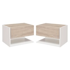 HOMCOM Set 2 Comodini Sospesi