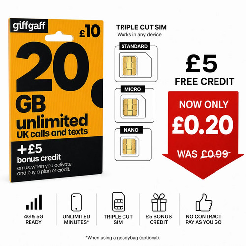 Giffgaff scheda sim triple - giffgaff,