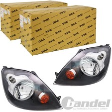 2xTYC H4 Fanale Sinistro + Destra Lwr con Motore per Ford Fiesta V Da Anno 08