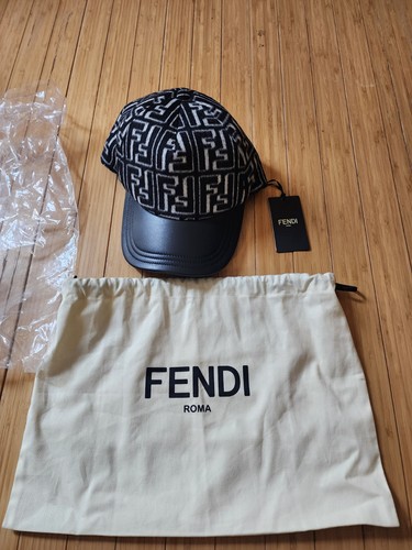 Fendi men cap woven fabric - fendi,