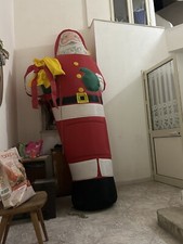 babbo natale gigante Da Negozio, 3 Metri Circa Si Gonfia Da Solo.