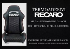 2 Termoadesivi RECARO- sedili auto bianco - auto tuning evo