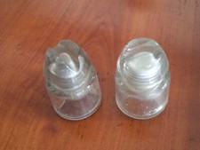 LOTTO 2 ISOLATORI ELETTRICI IN VETRO TIPO 85 UNEL PR 71