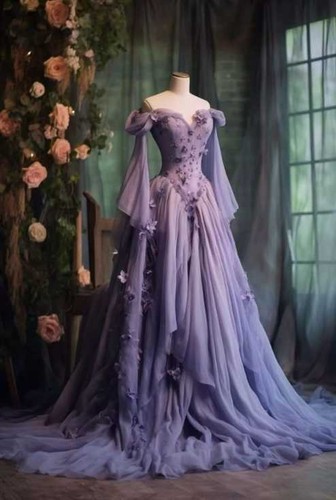 Abiti sera viola vittoriano - abiti,