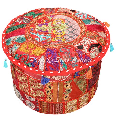 Copripouf etnico rotondo - copripouf,