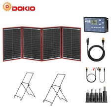 Dokio 200W Kit Pannello Solare Portatile per Campeggio Esterno Alimentazione 12V 
