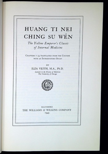 Huang nei ching wen - huang,