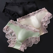 Slip pizzo seta ghiaccio vita